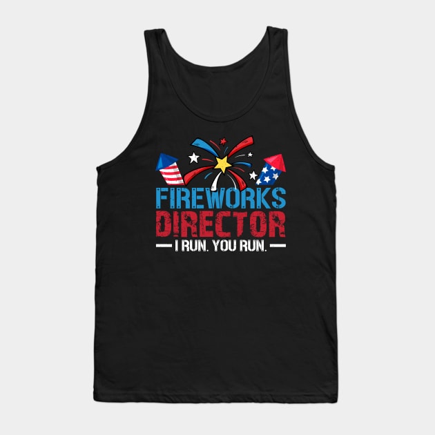 4th of July Fireworks Director Tank Top by Etopix